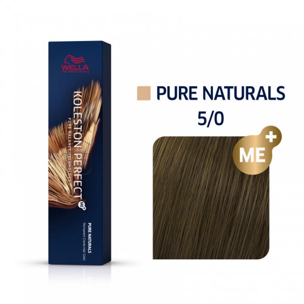 Wella Koleston Perfect Me Pure Naturals 5/0 Καστανό Ανοιχτό 60ml