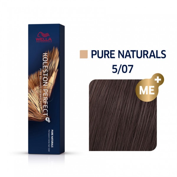 Wella Koleston Perfect Me Pure Naturals 5/07 Καστανό Ανοιχτό Φυσικό Καφέ 60ml