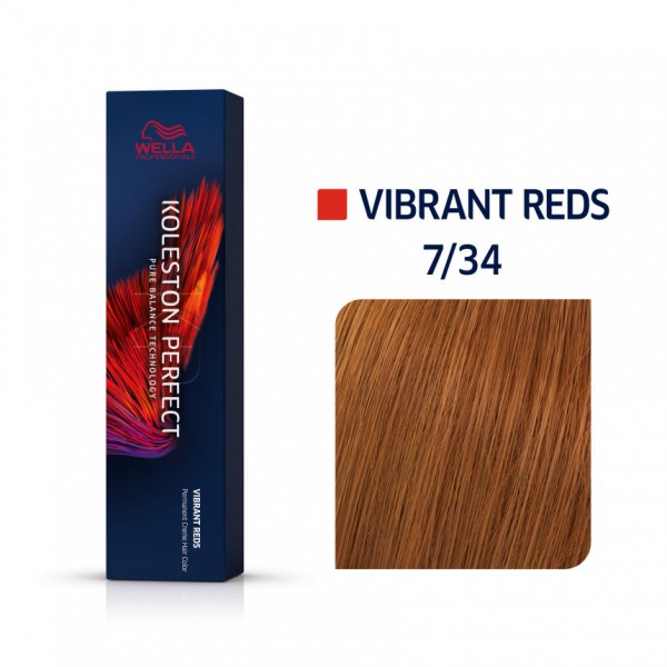 Wella Koleston Perfect Me Vibrant Reds 7/34 Ξανθό Χρυσό Κόκκινο 60ml