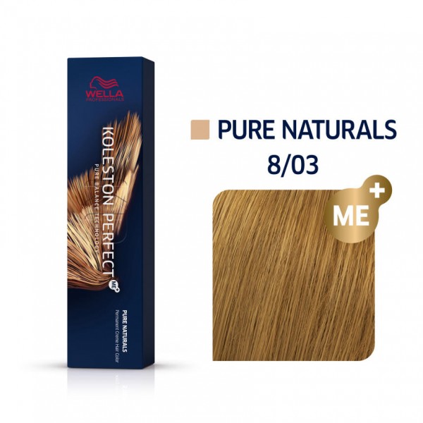 Wella Koleston Perfect Me Pure Naturals 8/03 Ξανθό Ανοιχτό Φυσικό Χρυσό 60ml