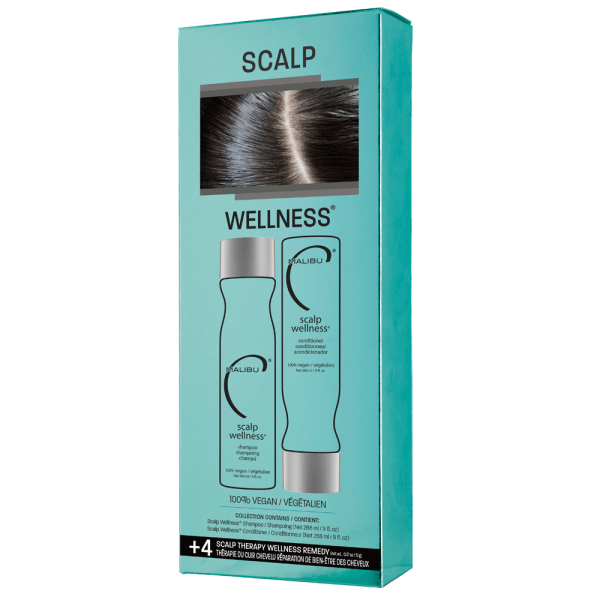 Malibu C Scalp Wellness (1 Shampoo 266ML, 1 Conditioner 266ML, 3 Treatments 5ML)